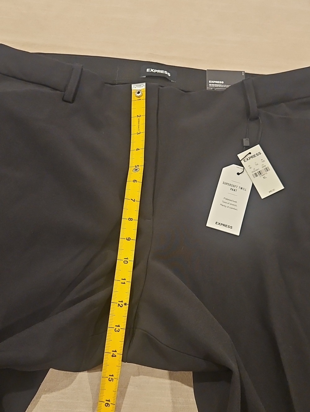 NWT Express High Waisted Supersoft Twill Bootcut Pant Black Size XL - Picture 10 of 12